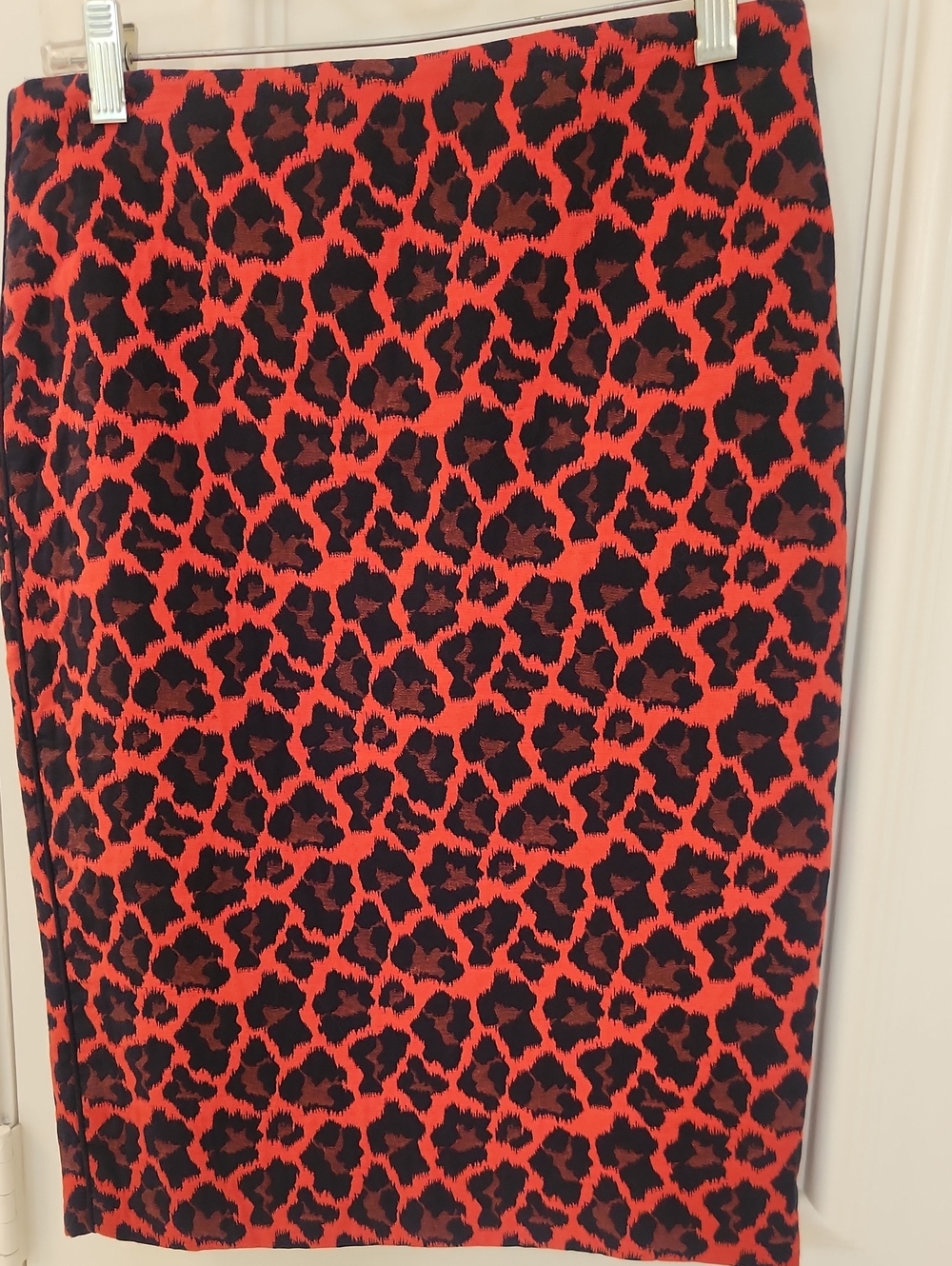 The Limited Red and Black Leopard Print Pencil Skirt
